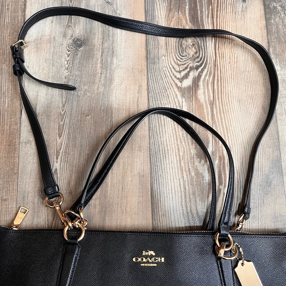 Coach Black Pebbled Leather Ava Tote Bag EUC - Picture 14 of 15